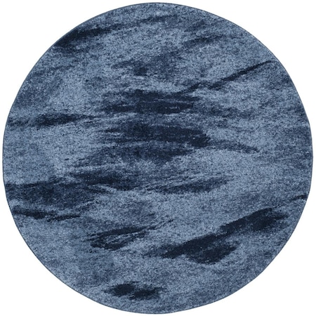 Safavieh 4 x 4 ft. Retro Power Loomed Round Area Rug; Light Blue & Blue RET2891-6065-4R